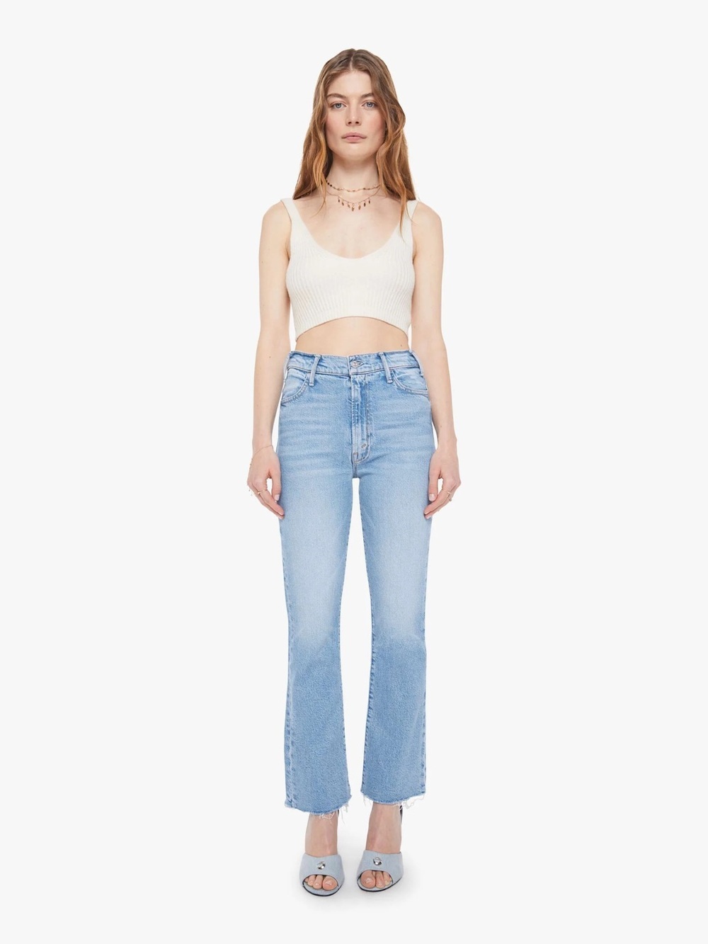 MOTHER Denim The Hustler Ankle Fray Jeans